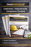 Contractor / Subcontractor Compliance Checklist | Operations Compliance PDF