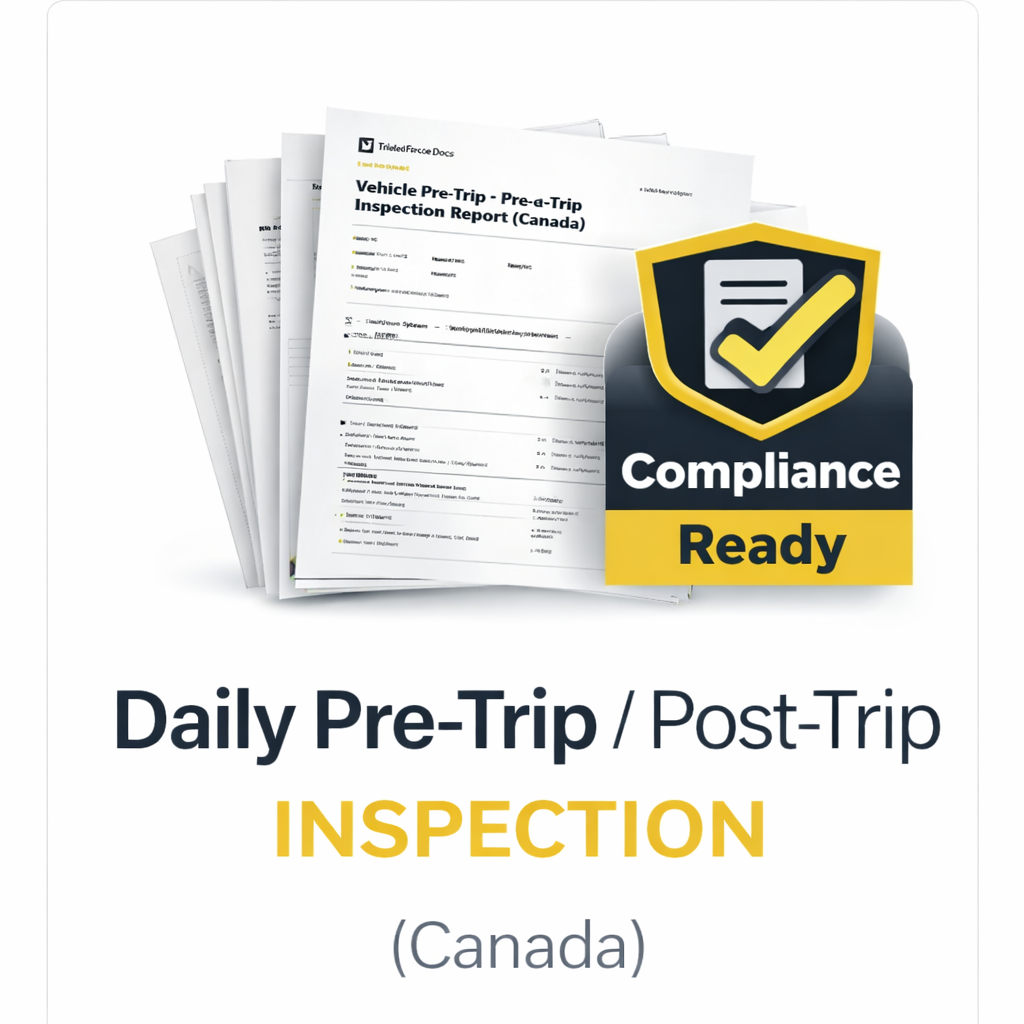 Daily Vehicle Pre-Trip / Post-Trip Inspection – Canada | Driver Compliance PDF