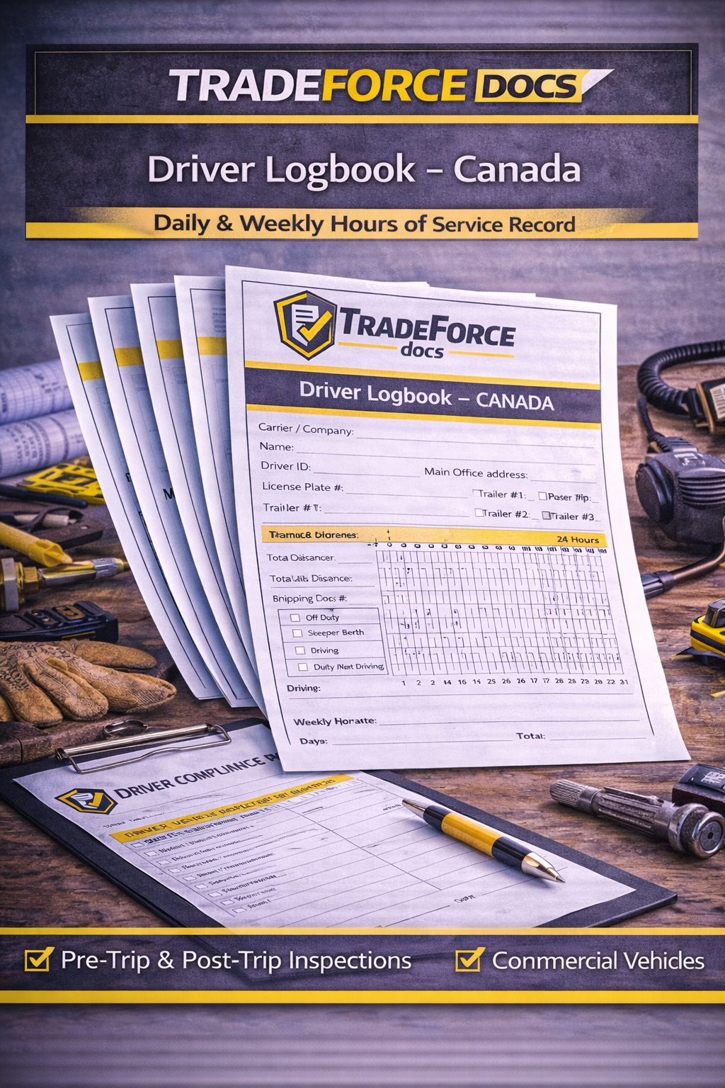 Driver Logbook – Canada (HOS) | Driver Compliance PDF
