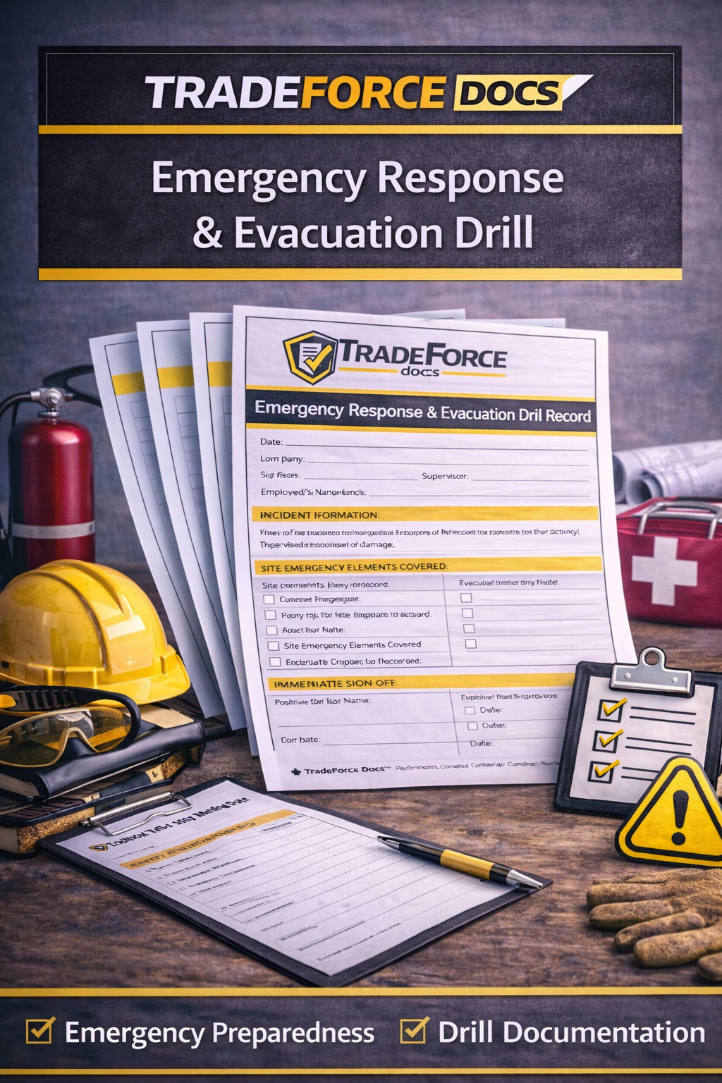Emergency Response & Evacuation Drill Record - Safety Compliance PDF
