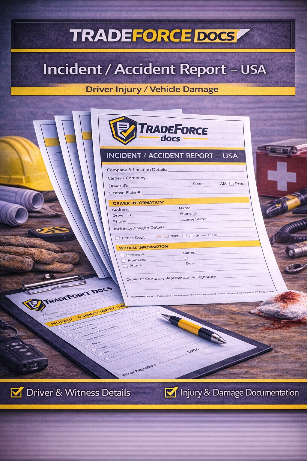 Incident / Accident Report – USA | Driver Compliance PDF