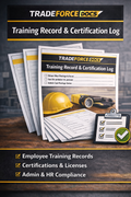 Training Record & Certification Log | Operations Compliance PDF