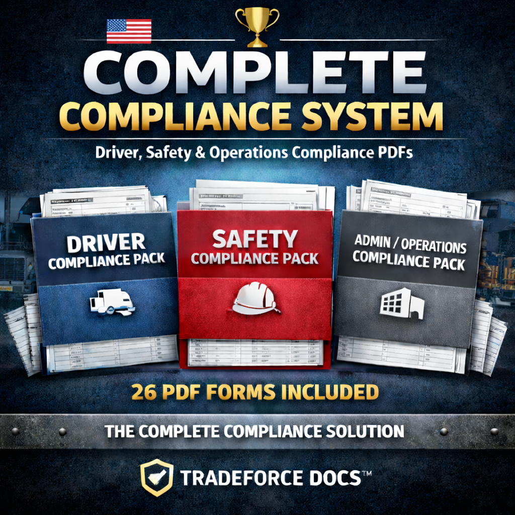 🏆 Complete Compliance System – USA | Driver, Safety & Operations Compliance PDFs